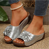 Women's Shoes 2025 Spring And Summer New One Flower-Dew Slippers Women Cool