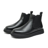 2025 New Set Of Foot British Wind Help Thick Bottom Male Black Spot Round Head Martin Boots 86270-R