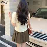 Women Simple Bandage Elegant Popular All-match Sweet Fashion Puff Sleeve Summer New Clothing Young Ladies Cozy