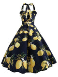 Dress Summer Women Sleeveless Floral Print Belt robe femme Elegant Vintage Dresses Retro Rockabilly Prom Party
