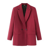 And Summer 2025 New Simple Loose Double-Dbuted Blazer Women's Spring And Autumn Dress New