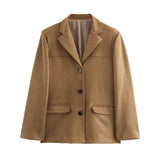 Autumn Fashion New Single-Dbutton Suit Jacket Women's