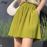 Women Summer Solid Ice-silk Drape High Waist Hot Sale 5XL Loose Korean-style Casual All-match Wide-leg Students