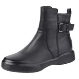 Martin Boots Women Wish British Thick-Bottom Single Boots Retro Flat-Bottom Short