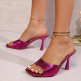 Head Thin Heel Sandals Women 2025 Autumn New Type Sexy Fish Mouth High Heel Cold