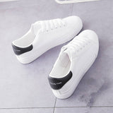 White Shoes Women's New Fashion Flat Plate Shoes Students Breathable Women's Shoes Net Red Single Shoes Casual White Shoes In The Spring And Autumn Of