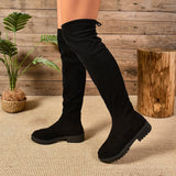 Velvet Low-Heeling Long-Heelled Long-Heeling Women's New After-T-High-Tweeled Long-Heeling Boots With Thick And Thin High