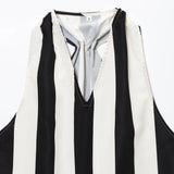 French Vintage V-Neck Sling Slings Women's Summer New Lazy Sleeveless Striped