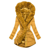Autumn And Winter Coat Women's Warm Wool Hooded Jacket