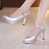 Shoes Black Job Interview Work Dress Pointy Heel Model Cheongsam Catwalk Large Size Single Shoe