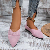 Summer New Large-Size Tip Flat Bottom Flying Shoes Women's Shallow Sports Style Casual