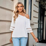 And Summer 2025 New Women's Fashion Casual Solid Color Metal Button One-Shoulder Top