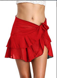 New Summer Chiffon Elegant Skirt Bag Hip Skirt Splicing Women Slim Slimming