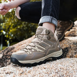 New Outdoor Sports Shoes Large-Size High-Top Hiking Shoes Couple Casual