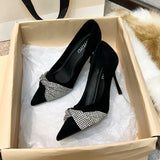 Bow Water Drill Design Ultra-High Heel High Heels 2025 Spring And Summer Do Not Tired Tip Point Thin And Catch