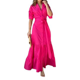 Zingj Summer New Fashion Temperament Versatile Waist Cardigan Long Dress-Outfit
