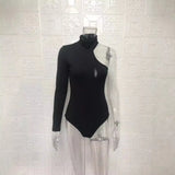 Women's Summer Single-Sleeve Long-Sleeved Round-Necked Body-In-Body Women's Uniform Sexy Style Fashion