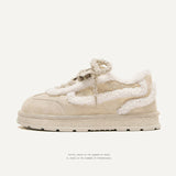 Shoes Niche Design Fashion Casual Cotton Shoes Winter Warm Plus Velvet Comfortable Short Barrel Men And Women's Snow