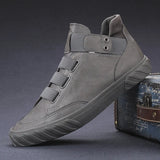 Men's Shoes In The Autumn Of 2025 New Men's Leather Shoes Four Seasons Of High-Top Sports Running Board Shoes With Soft