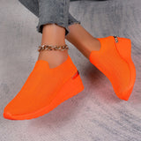Women's Shoes In The Spring And Summer Of 2025 New Flying Mesh Shoes Children Leisure Sports Slopes And Thick-Soled Single