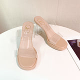 Slippers Women 2025 Summer New Word With PVC Wearing Fashion Crystal And Slippers