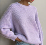 And Winter Ins Style Imitation Marince Sweater Women Lazy Style Temperament Loose Ultra-Soft Knitted Tops