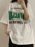 Blurred Letter Graphic Tee-Outfit