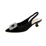 Bag Head Sandals Women 2025 Summer New Fashion Pointy Water Drill Buckle And Fashion Sandals