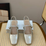 Xiangfeng Flat Bottom Bao Head Behind The Empty Sandals Woman 2025 Summer New Temperament With French Diamond Mary Precious