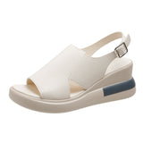 Cake Thick Bottom Heel Sandals Women Wear 2025 After The Empty Word Buckle Cool Slippers Large-Size High-Heeled Sandals