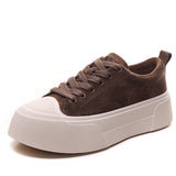 Retro Thick-Slate Shoes Women Autumn And Winter New Round Head Fashion Casual Single Shoes