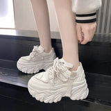 Autumn 2025, The New 8Cm Heighten Women's Shoes With Thick Platform And High Heel Dad Shoes Show Versatile Feet Small Sports