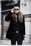 Hair, The Coat Of Coat Men's Single Buckle Thick Medium Long, The E-Shirt Ebay Wool