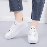 White Shoes Spring Shoes 2025 New Women's Shoes Korean Version Of Spring Shoes Students Casual Spring And Autumn Flat Bottom Lace Single