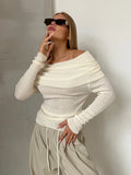 Knitted Shirt 2025 Spring Women Feel Solid Color Jacket Head Collar Long-Sleeved Knitting