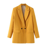 And Summer 2025 New Simple Loose Double-Dbuted Blazer Women's Spring And Autumn Dress New