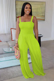 Zingj New Women's Solid Color Casual Strap Strapless Wide-Leg
