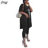Print Two Piece Set Women Tracksuit Summer Clothes T Shirt Pants Sweat Suits Lounge Wear Outfits Matching