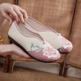 Zingj Shoes Embroidered Cloth Shoes Single Shoes Women's Shoes 2023 Spring / Summer New Retro