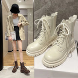 Martin Boots Female 2025 Spring Autumn Fashion Handsome Belt In The British Ankle Boots Spot Direct