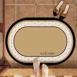 Zingj Fragrant Wind Bathroom Anti-Slip Floor Mat Toilet Toilet Shower At The Door Of The Suction Speed Dry Foot Mat Door