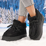 Bottom Snow Boots 2025 New Women's Winter Plus Thick Cotton Shoes Lamb Hair Warm Short Anti-Slip Cotton