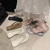Clip Flip-Flop Women Wear Flat Soft Bottoms In Summer To Travel Beach Slippers 2025 New