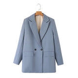 And Summer 2025 New Simple Loose Double-Dbuted Blazer Women's Spring And Autumn Dress New