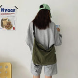 Washed Large Canvas Crossbody BagOutfit