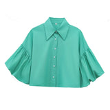 Women's Explosive Fashion Bubble Sleeve Open