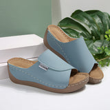 Thick-Bottomed Casual Slippers Women 2025 New Word Drag Simple Fashion Fish Mouth Slope And Lady Cold