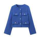 And Winter New Women's Small Fragrant Fashion Button Dress Short Suit Jacket