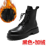 Zingj Boots Men's British Boot Men's 2023 Bright Leather Work Leather Shoes