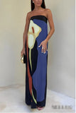 Women's Explosive Avocado Printed Corset Dress - Long-Term Stocking On The